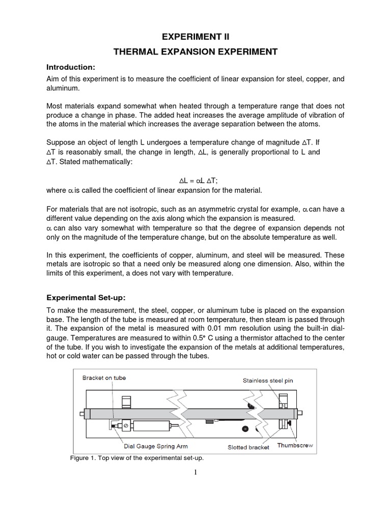 Experiment 2 Pdf Thermal Expansion Physical Sciences