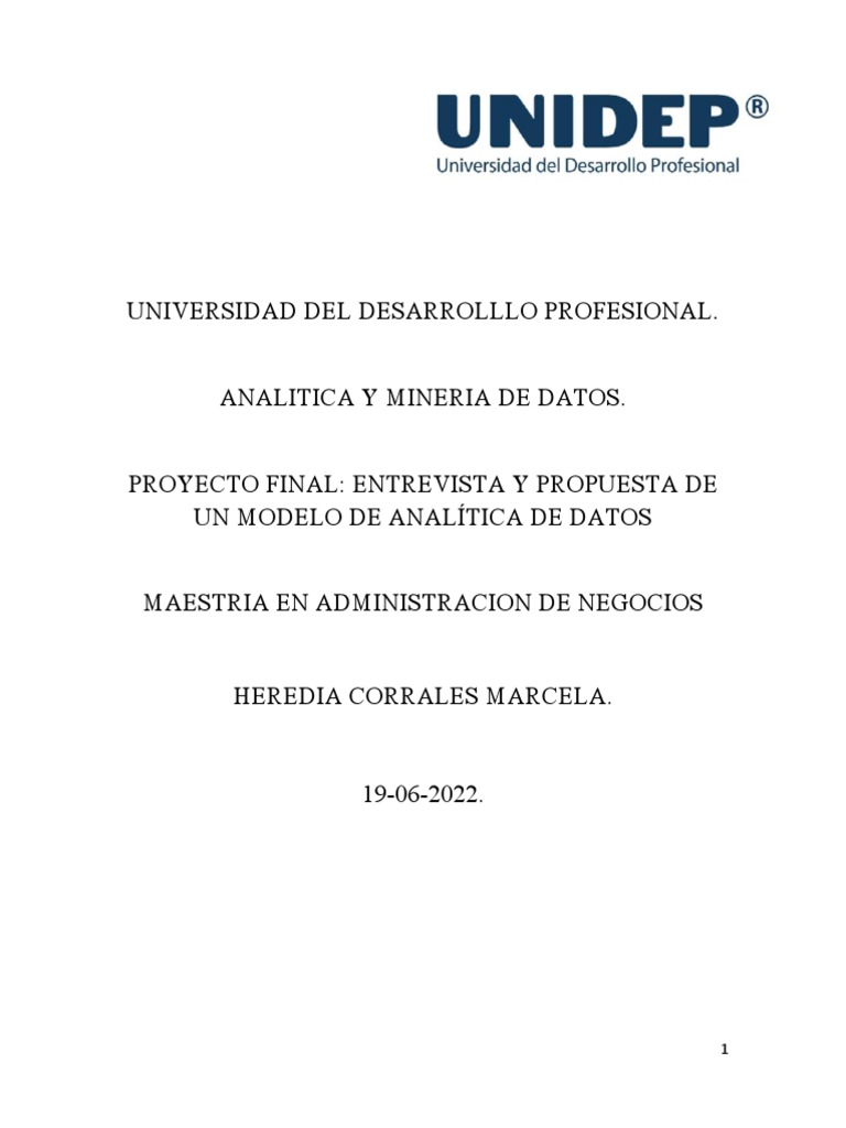 Proyecto Final | PDF | Procesamiento de datos | Marketing