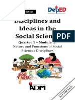Diss Mod2 Nature and Functions of Social Sciences Disciplines