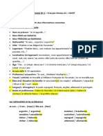 Resumen Temas de Curso de Francés - Nivel A1 - FACET 2021