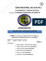 Monografia de Oratoria Forense