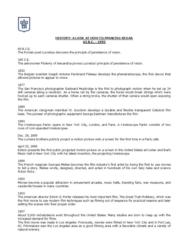 Filmmaking Pdf Cinema Of The United States