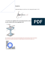 Pretest in Statics and Dynamics