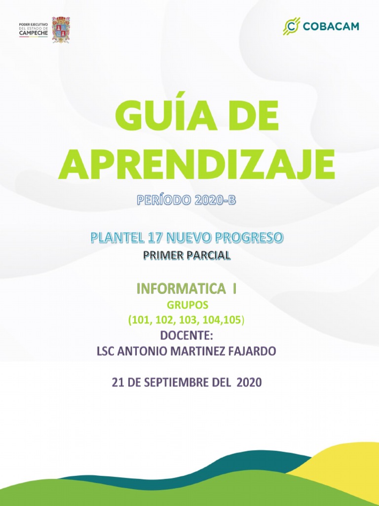 Guia de Aprendizaje Informatica I Primer Parcial | PDF | Hardware de la ...
