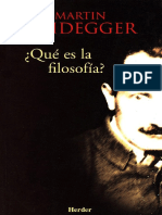 Qué Es La Filosofia Martin Heidegger