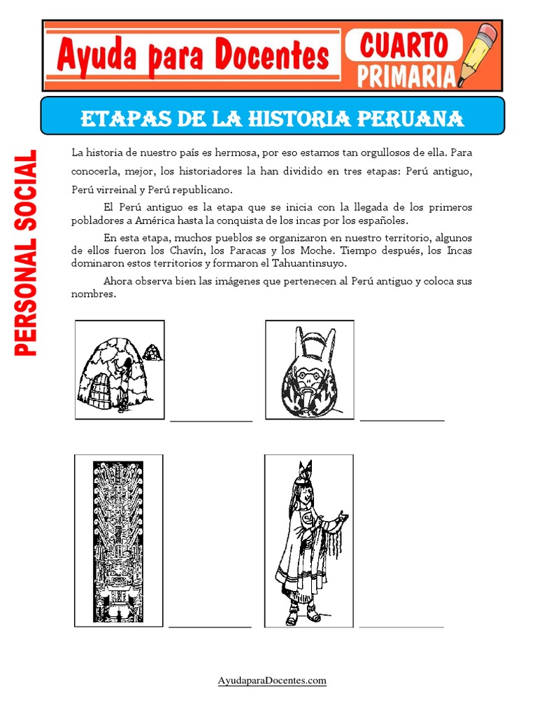 Las Etapas de La Historia Peruana para Cuarto de Primaria | PDF | Perú ...