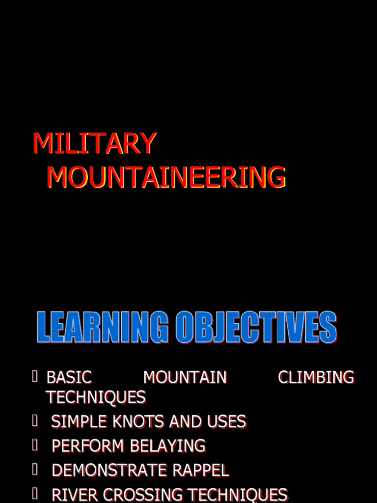 Military Mountaineering PDF Mountaineering Adventure Travel