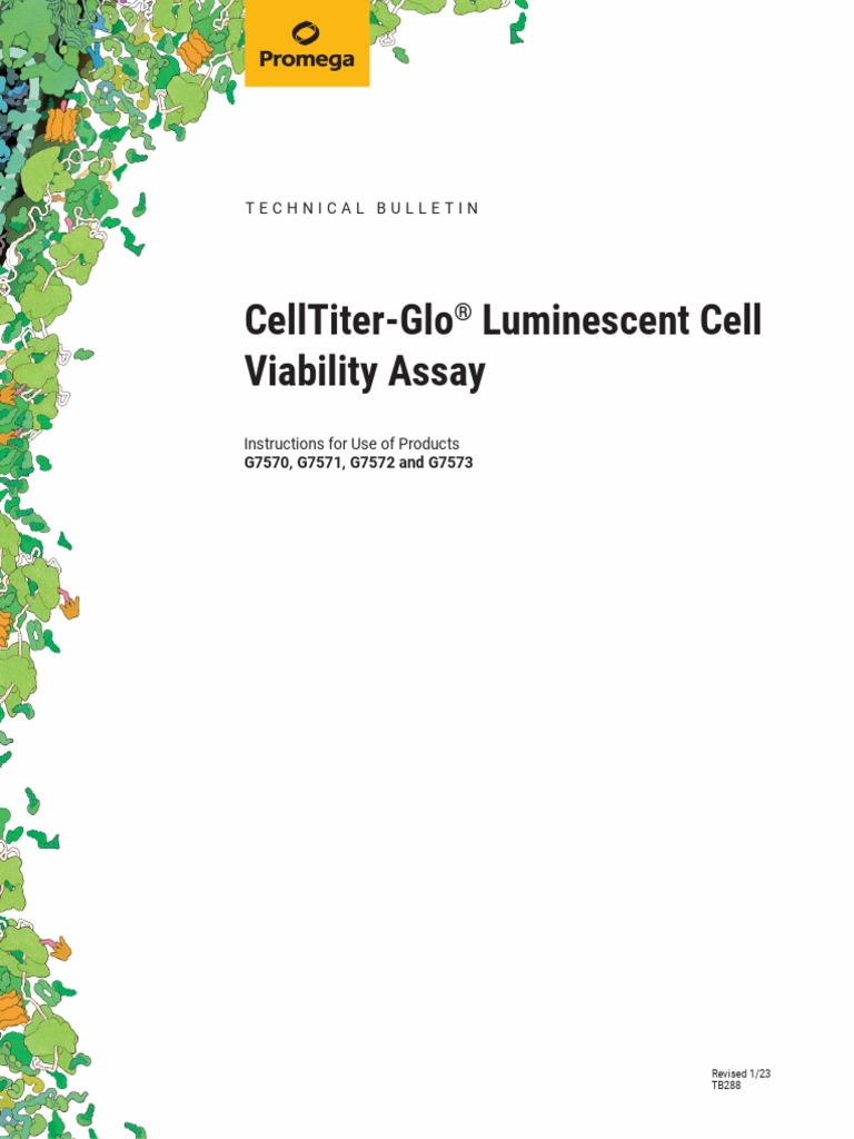 CellTiterGlo Luminescent Cell Viability Assay TB288 PDF