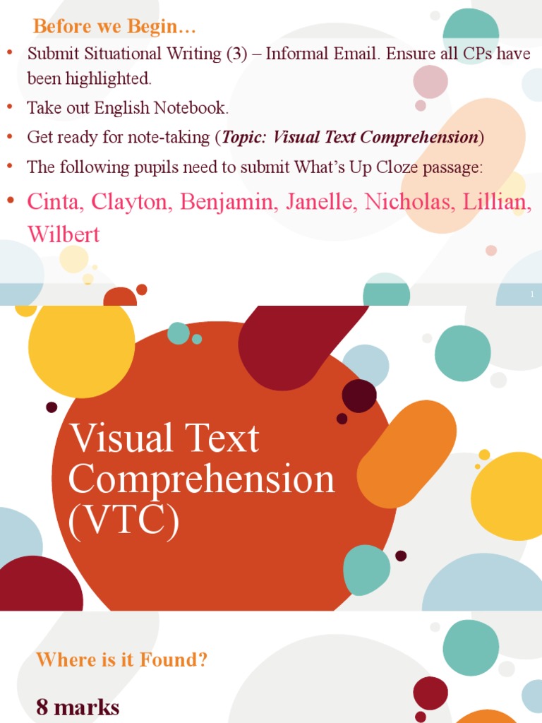Visual Text Compre - Notes | PDF