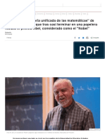 Qué Es La - Gran Teoría Unificada de Las Matemáticas - de Robert Langlands, Que Tras Casi Terminar en Una Papelera Recibió El Premio Abel, Considerado Como El - Nobel - BBC Mundo