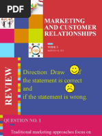 Week 2 Marketing and Customer Relationships