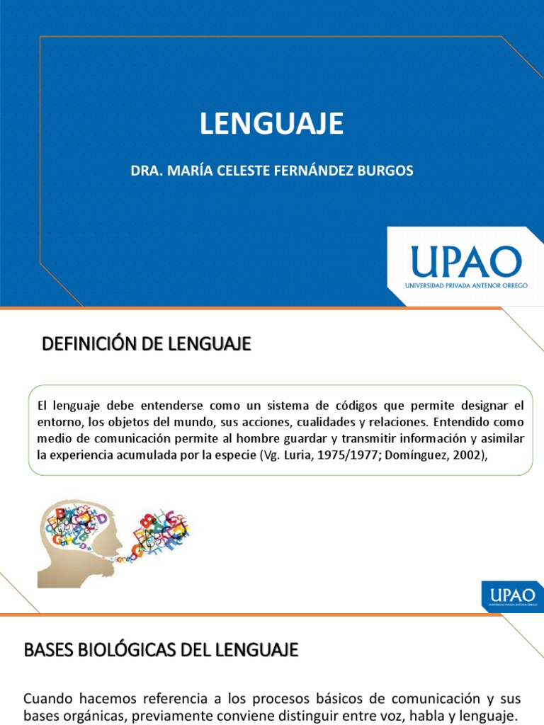 Bases biológicas del lenguaje y habla | PDF | Artes del Lenguaje y ...