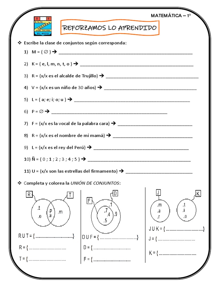 REFORZAMOS LO APRENDIDO - FICHA DE EJERCICIOS 2 | PDF