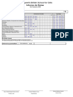 Informe de Notas: 7 B Gatica Gutierrez Josefina