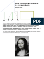 Las Proporciones Del Rostro de La Gioconda Hecho Con