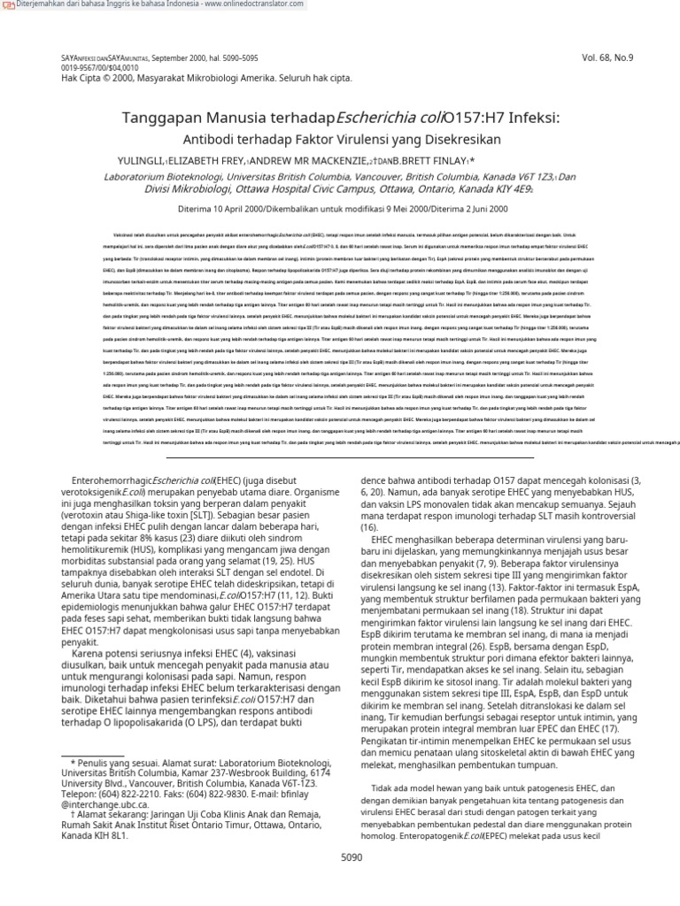 Jurnal E.coli - En.id | PDF