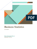 Business Statistics Assessment 2 A