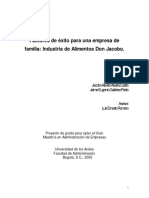 Factores de Éxito para Una Empresa de Familia: Industria de Alimentos Don Jacobo