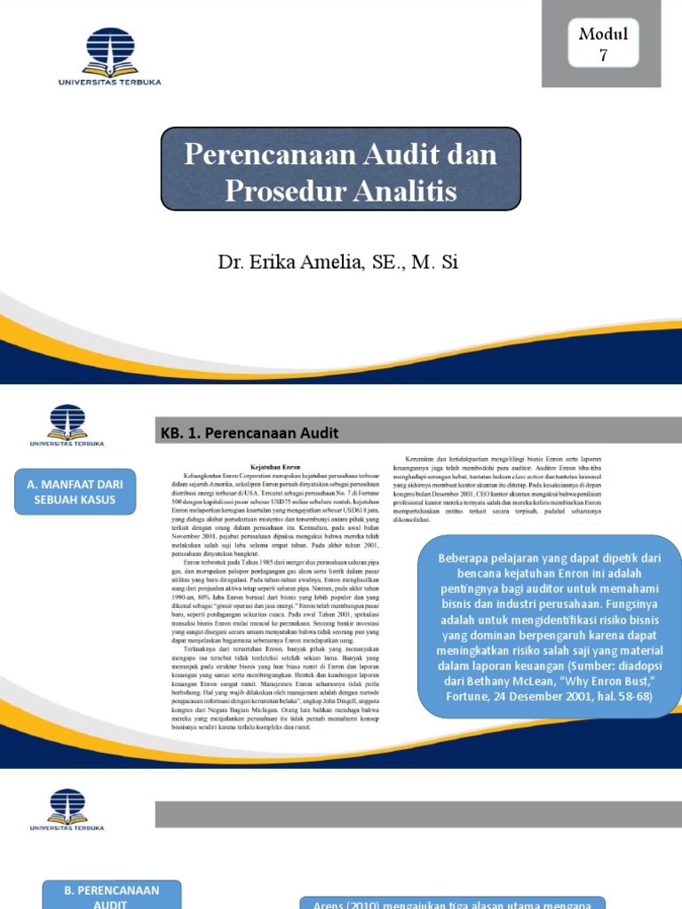 Tuton 6 Perencanaan Audit Dan Prosedur Analitis | PDF