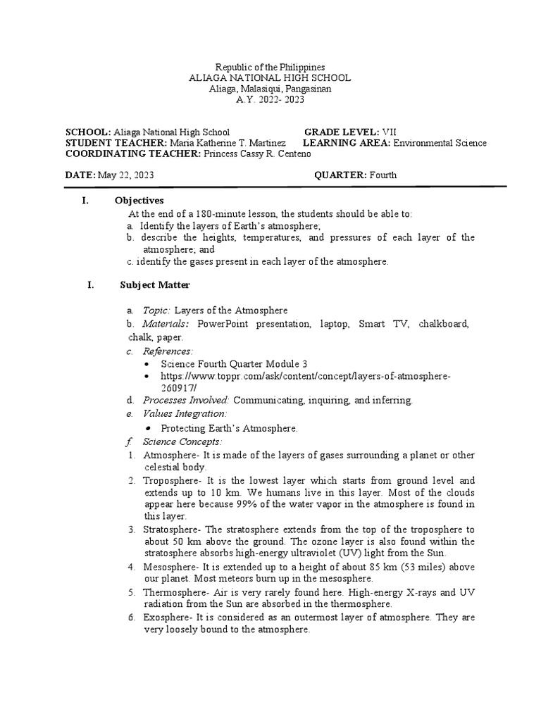 Layers Of The Atmosphere Pdf Atmosphere Of Earth Atmosphere