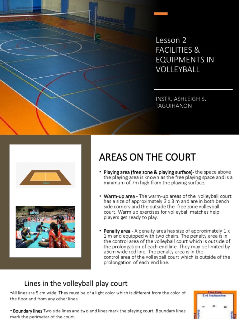 Volleyball Facilities & Equipments PDF Volleyball Area