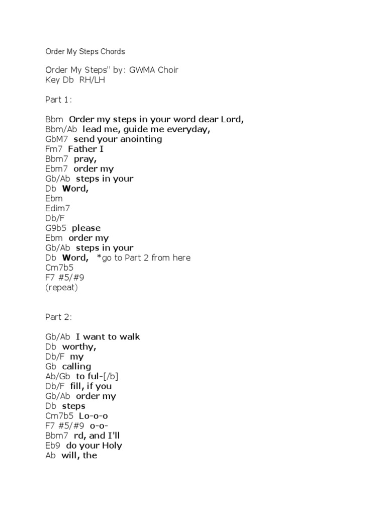order-my-steps-chords-pdf