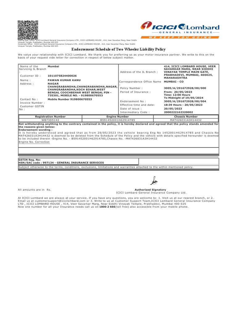 Policy Copy 3005 A 291672928 00 004 | PDF | Insurance | Business Law
