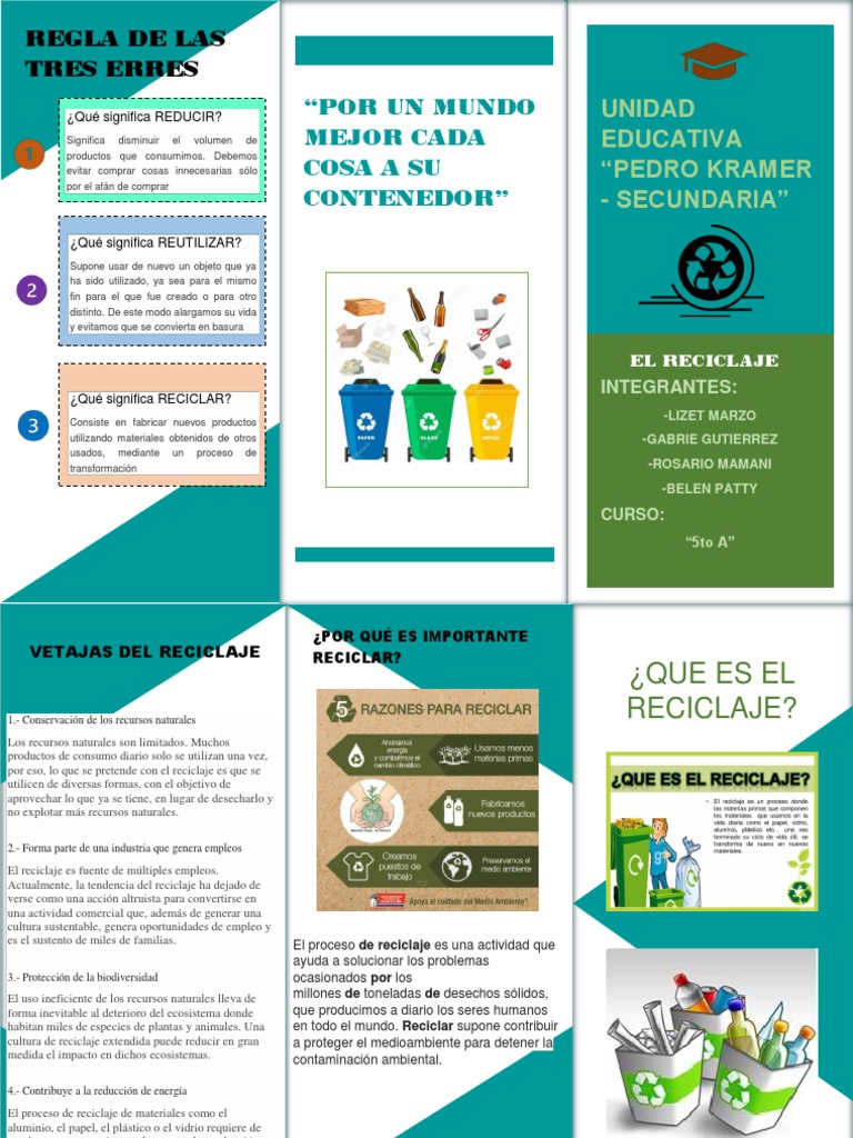 Importancia del Reciclaje y las 3 R | PDF | Reciclaje | Residuos