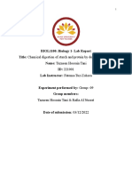 A Lab Report On Effect of Enzymes in Digestion.