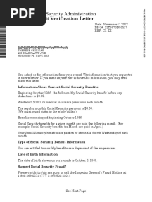 SS$0benefit Verification Letter
