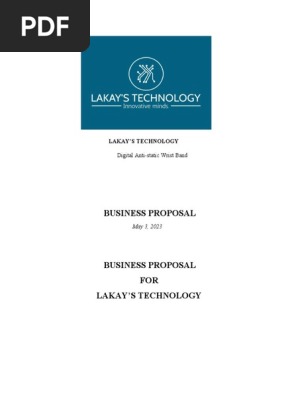 Product proposal 