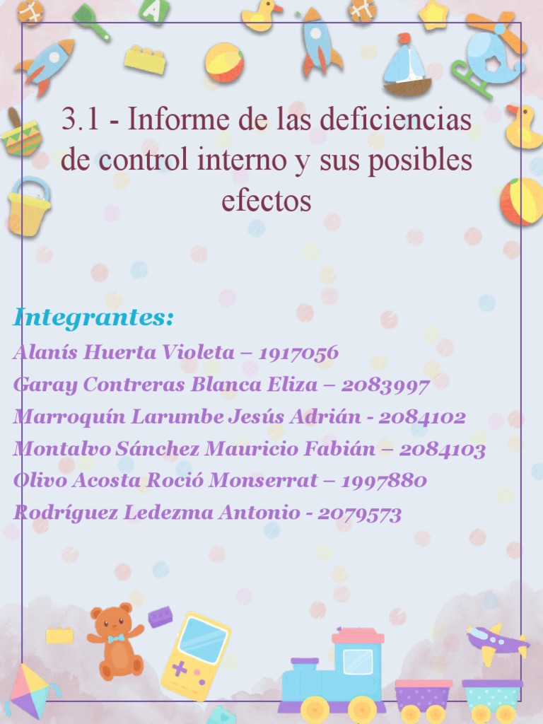 Deficiencias en Control Interno | PDF | Auditoría | Contralor