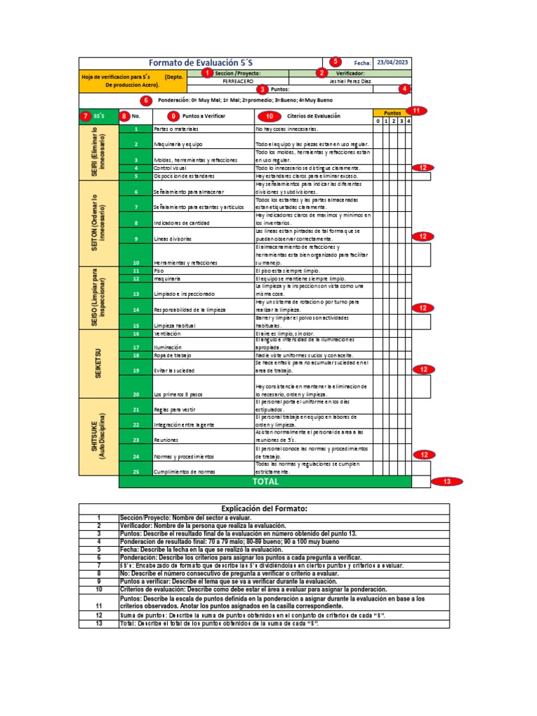 Formato 5s S | PDF