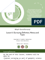 Lesson 1.1 Surveying - Definition, History and Types