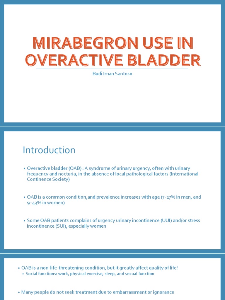 Bladder Medication Mirabegron