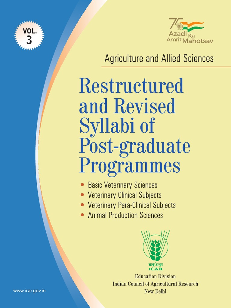 ICAR Revised Syllabi for Agriculture Education | PDF | Course Credit ...