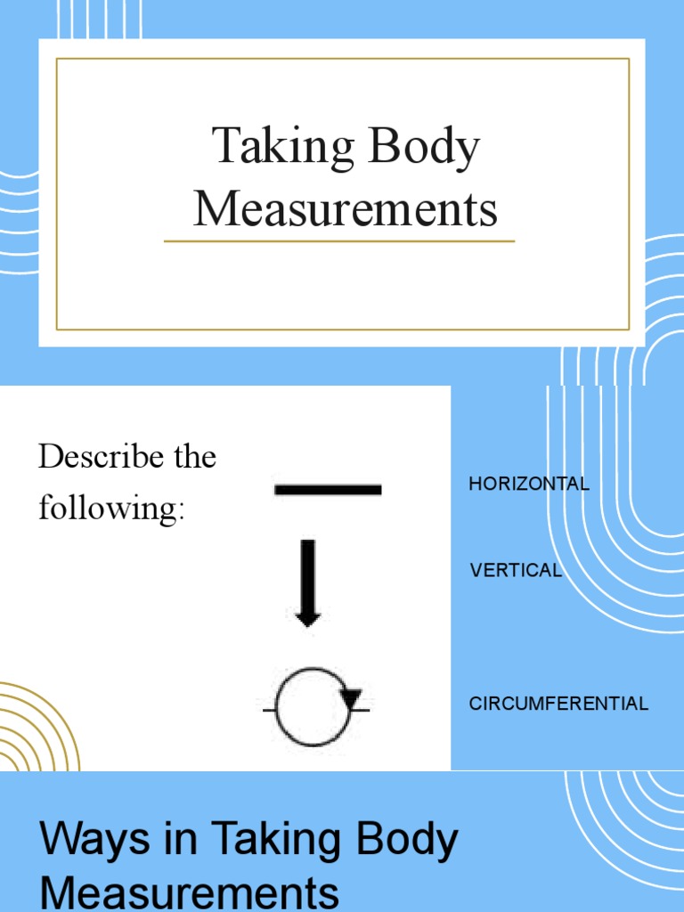 Taking Body Measurements PDF Body Shape Waist
