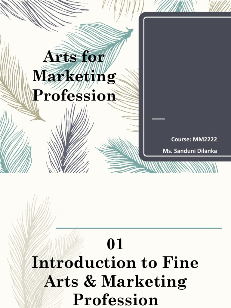 Introduction To Fine Arts Marketing Profession PDF Fine Art Brand