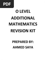 Updated o Level Addmaths Revision Kit1