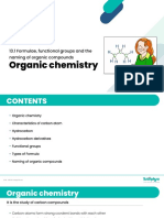 13.1 Formulae, Functional Groups and The Name of Organic Compounds