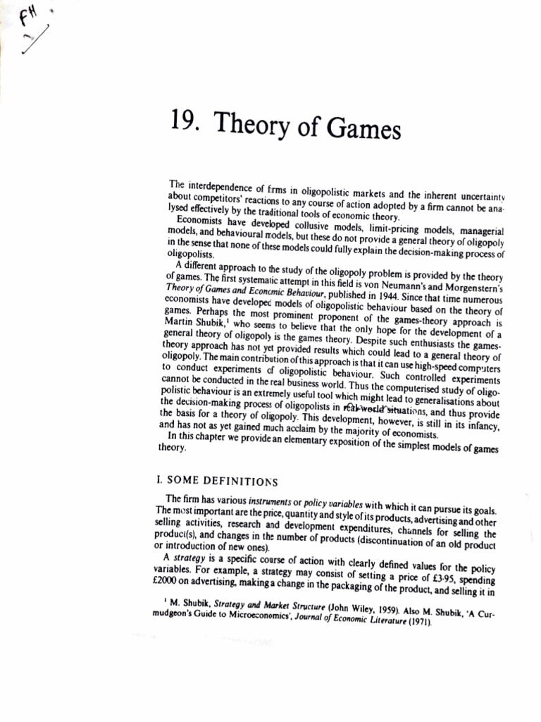 Theory of Games PDF