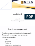Audit 2 L1a Practice Management
