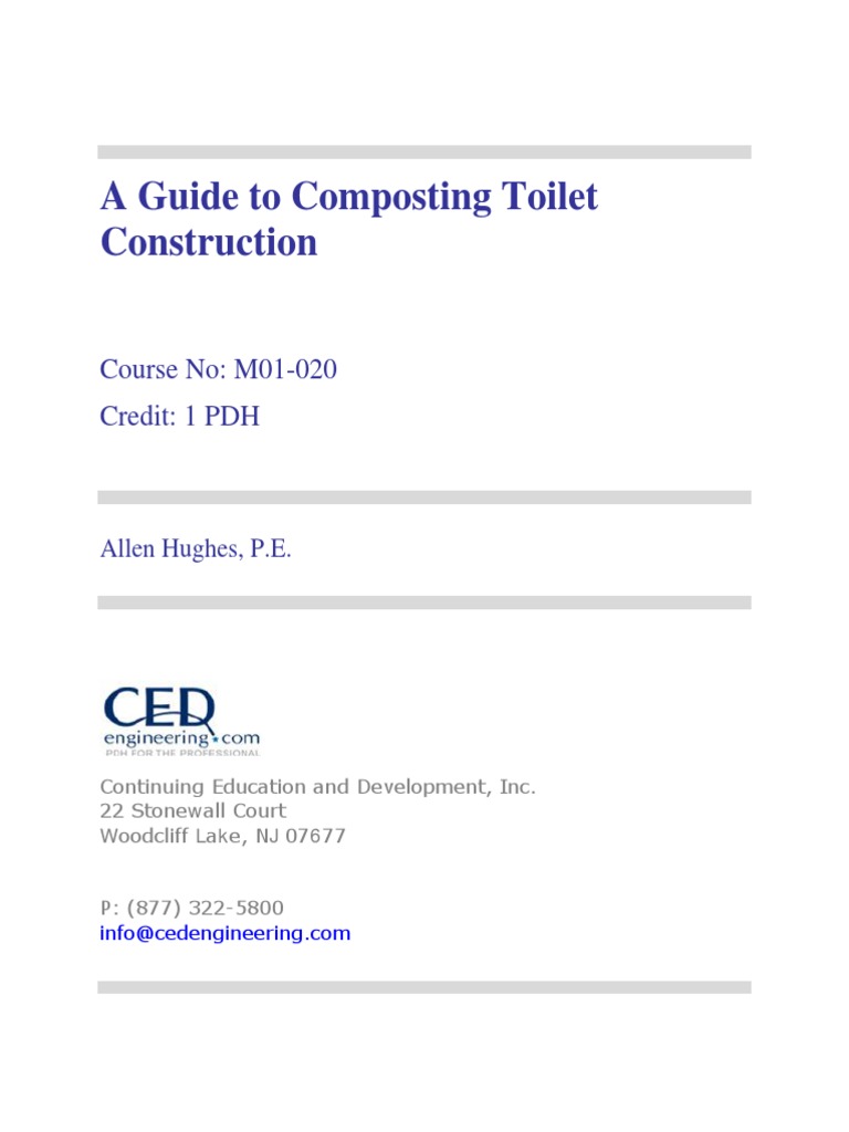 A Guide To Composting Toilet Construction R1 PDF Concrete Screw