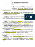 Drugs Which Are Used For The Treatment of Cardiovascular Diseases