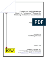 Evaluation of The PID Analyzers Model 102 Photoionizer Detector For Measuring Hydrocarbon Concentrations