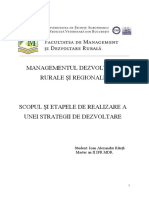 Managementul Dezvoltarii Rurale Si Regionale - Rauta Ioan Alexandru Referat. Master An II MDR IFR