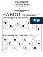 Nursery 5TH Long Quiz Readwri