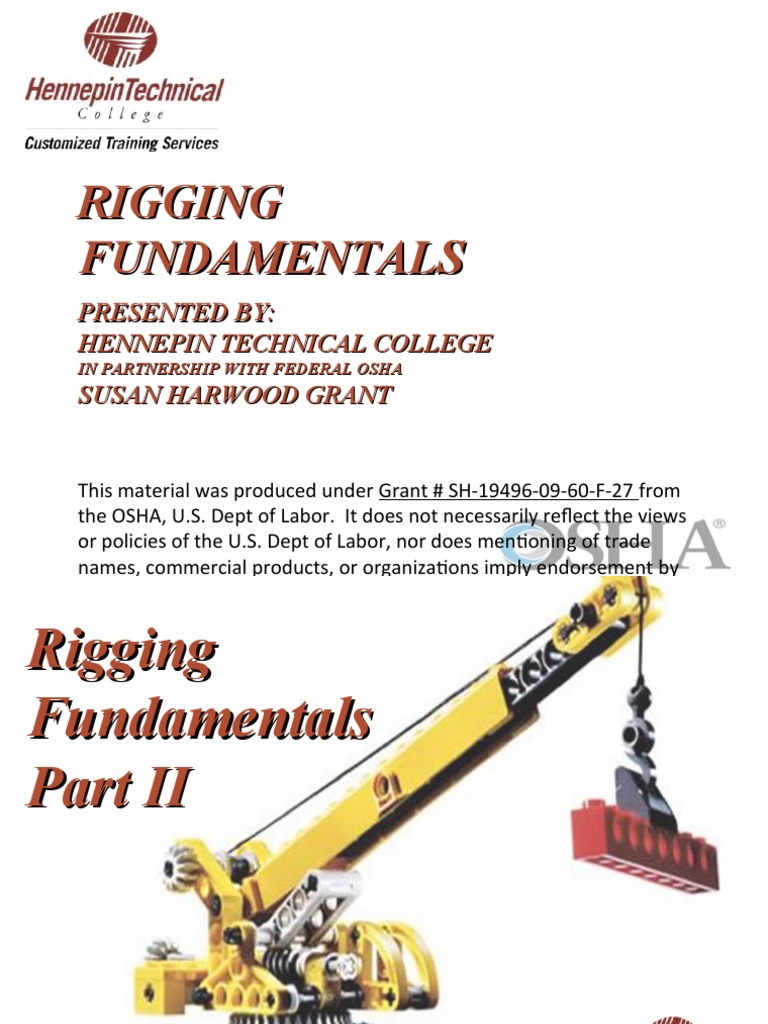 Rigging Fundamentals & Sling Angles | PDF | Crane (Machine) | Lift (Force)