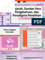 1 - Sejarah, Sumber Ilmu Pengetahuan, Dan Paradigma Penelitian - PPT