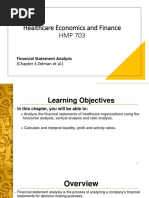 Healthcare Economics and Finance HMP 703: Financial Statement Analysis